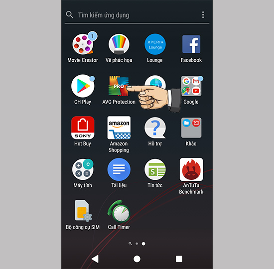 Vào app